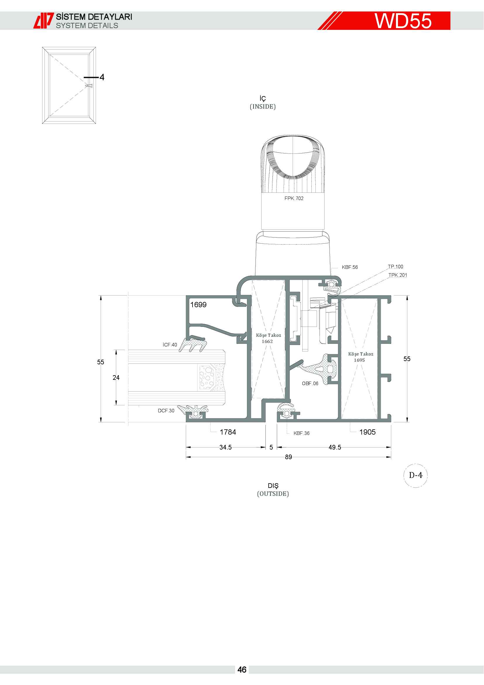 S 55 Yalıtımsız Alüminyum 44